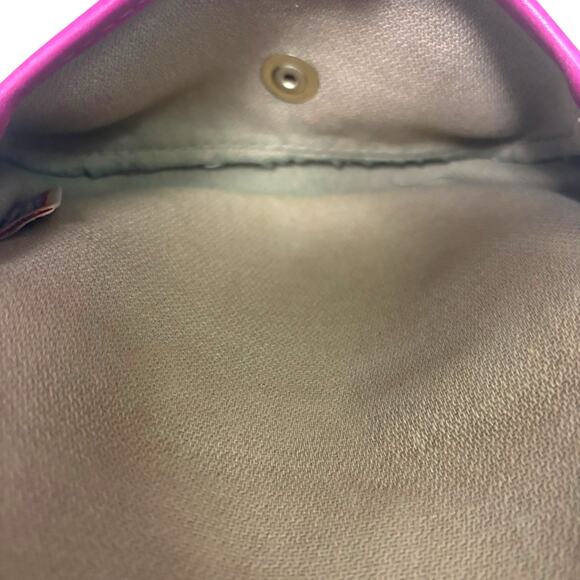 Dooney & Bourke Cream Logo Canvas Wristlet Pouch Pink Leather Trim Snap Wallet - Picture 9 of 12